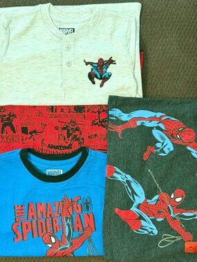 Marvel Spider-Man Boys Shirt Bundle Size 6 4pc Graphic Tees Superhero NWT